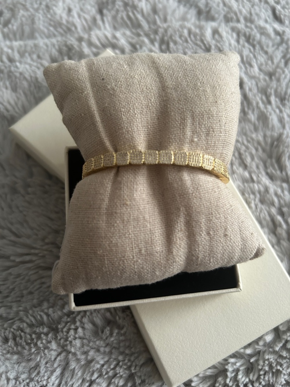 Lisa Gozlan Pave Square Mixer  Bracelet
